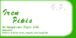 iren pipis business card